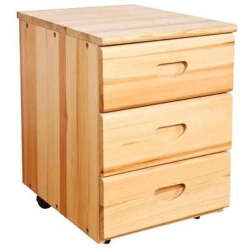尺度 经典松木家具 纯实三抽拖柜小抽屉rd401-2 原木色